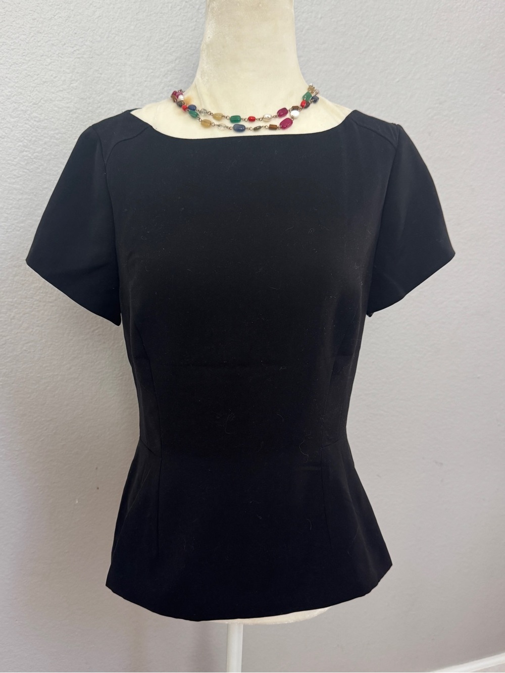 Halogen Classic Black Short-Sleeve Women's Top size Small